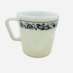 VTG Pyrex Old Town Blue Onion Mugs Cups #1410 Glass Corning 8oz